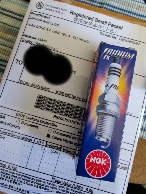 New NGK Iridium ix spark plug for @yamayahoo77