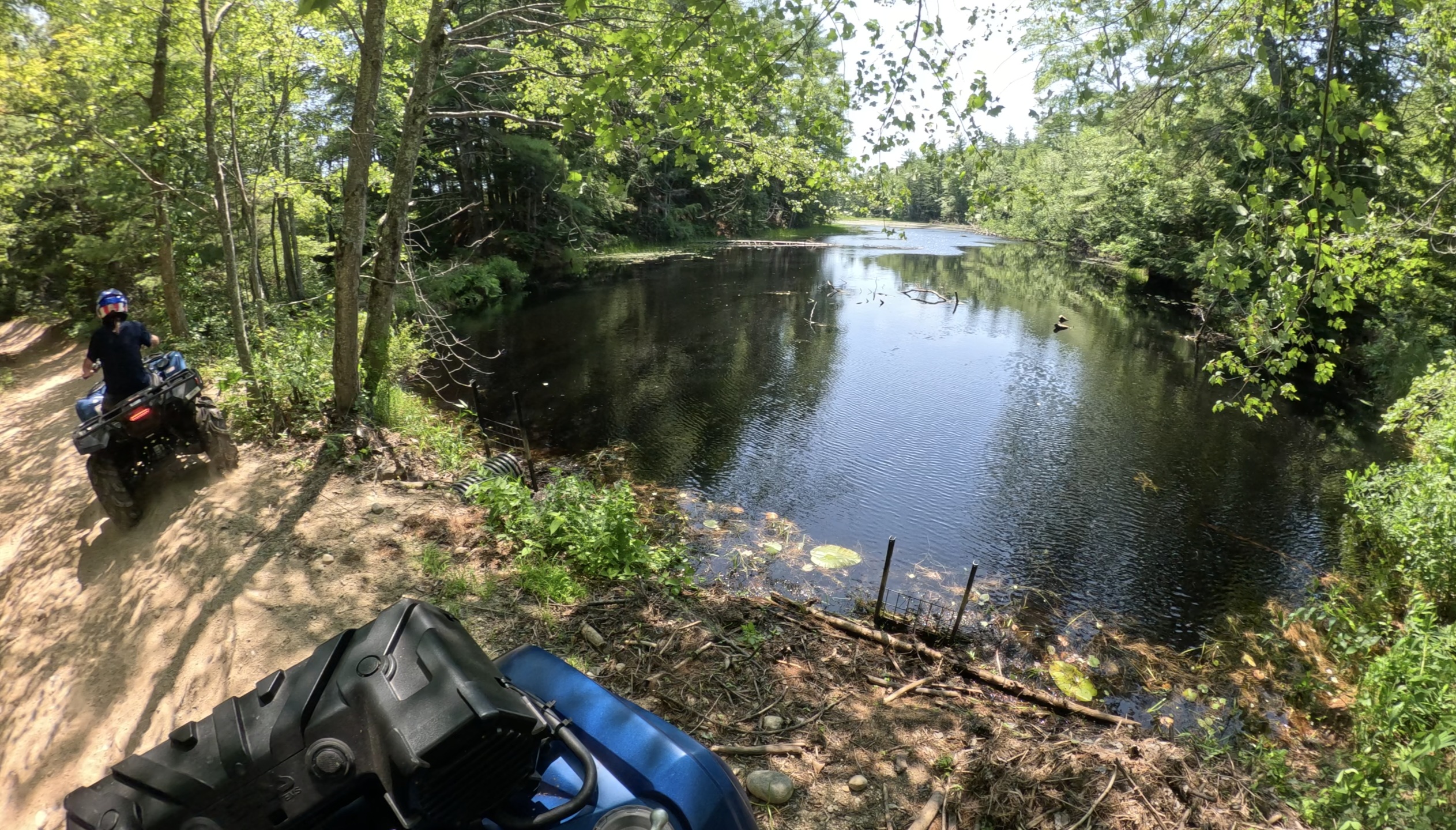 Pond on Boundtree ATV Trails in Contoocook, NH trail riding