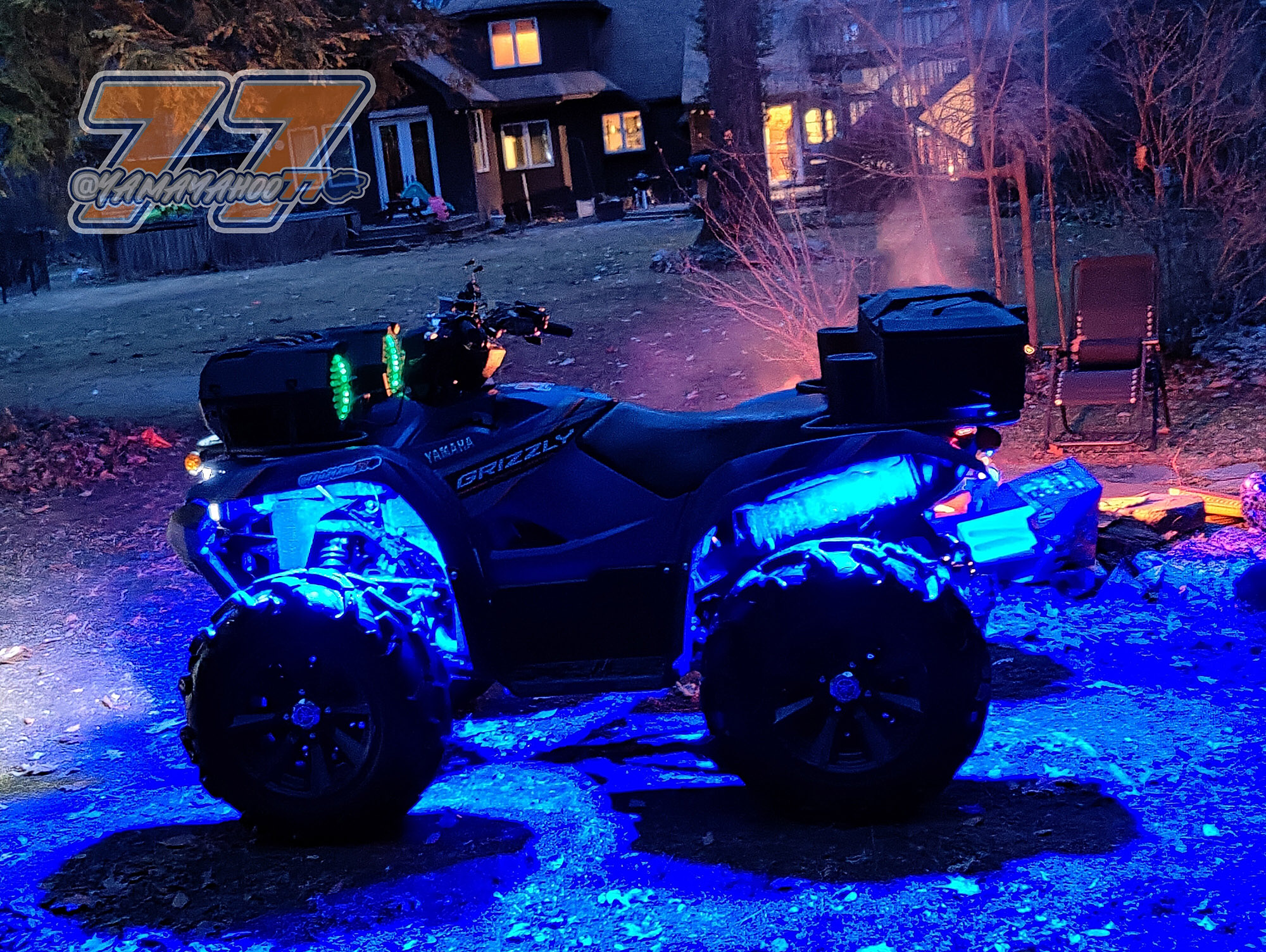 LED Rock Lights installed on '19 Yamaha Grizzly Special Edition