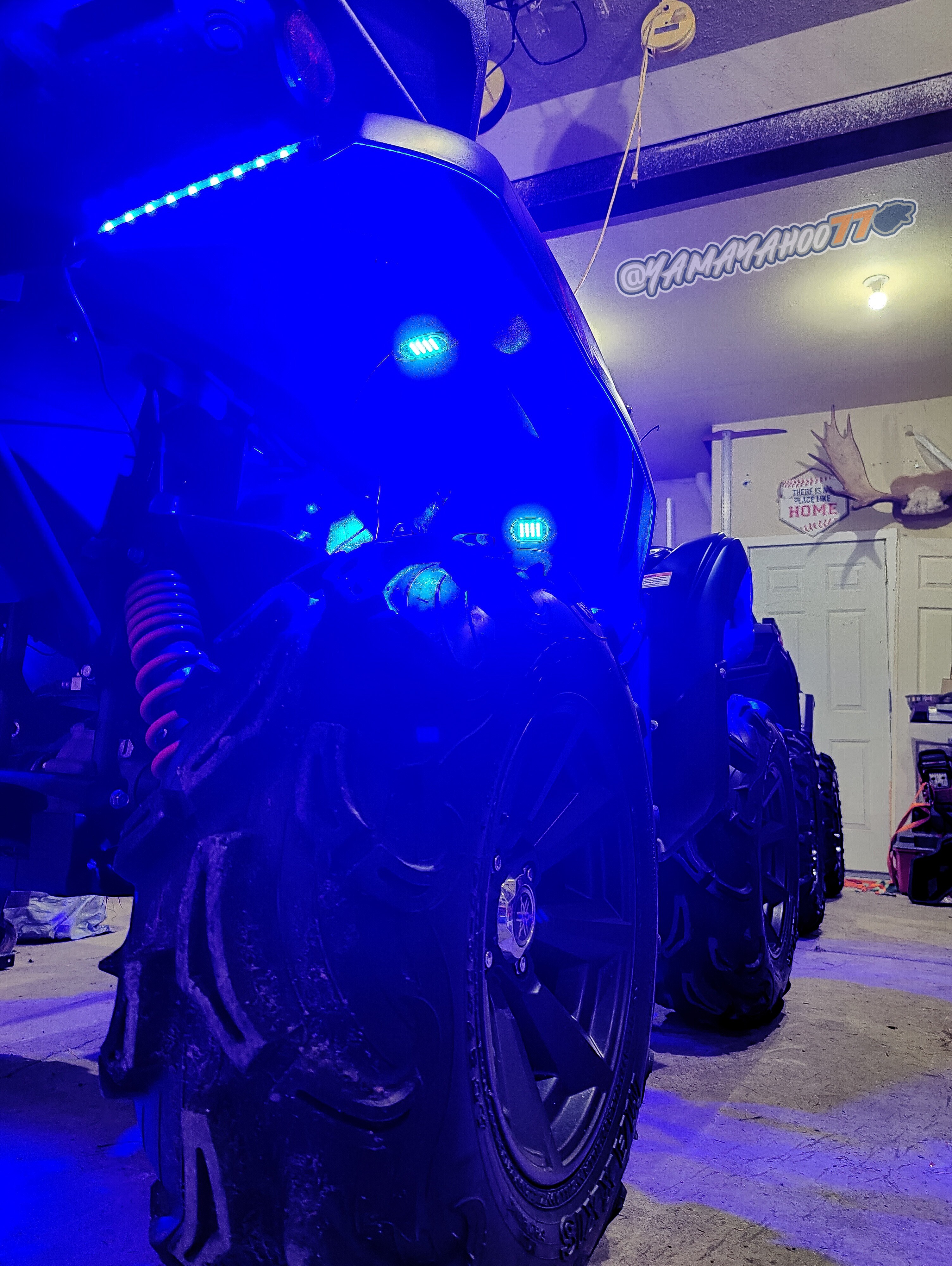 LED Rock Lights under fender of '19 Yamaha Grizzly 700