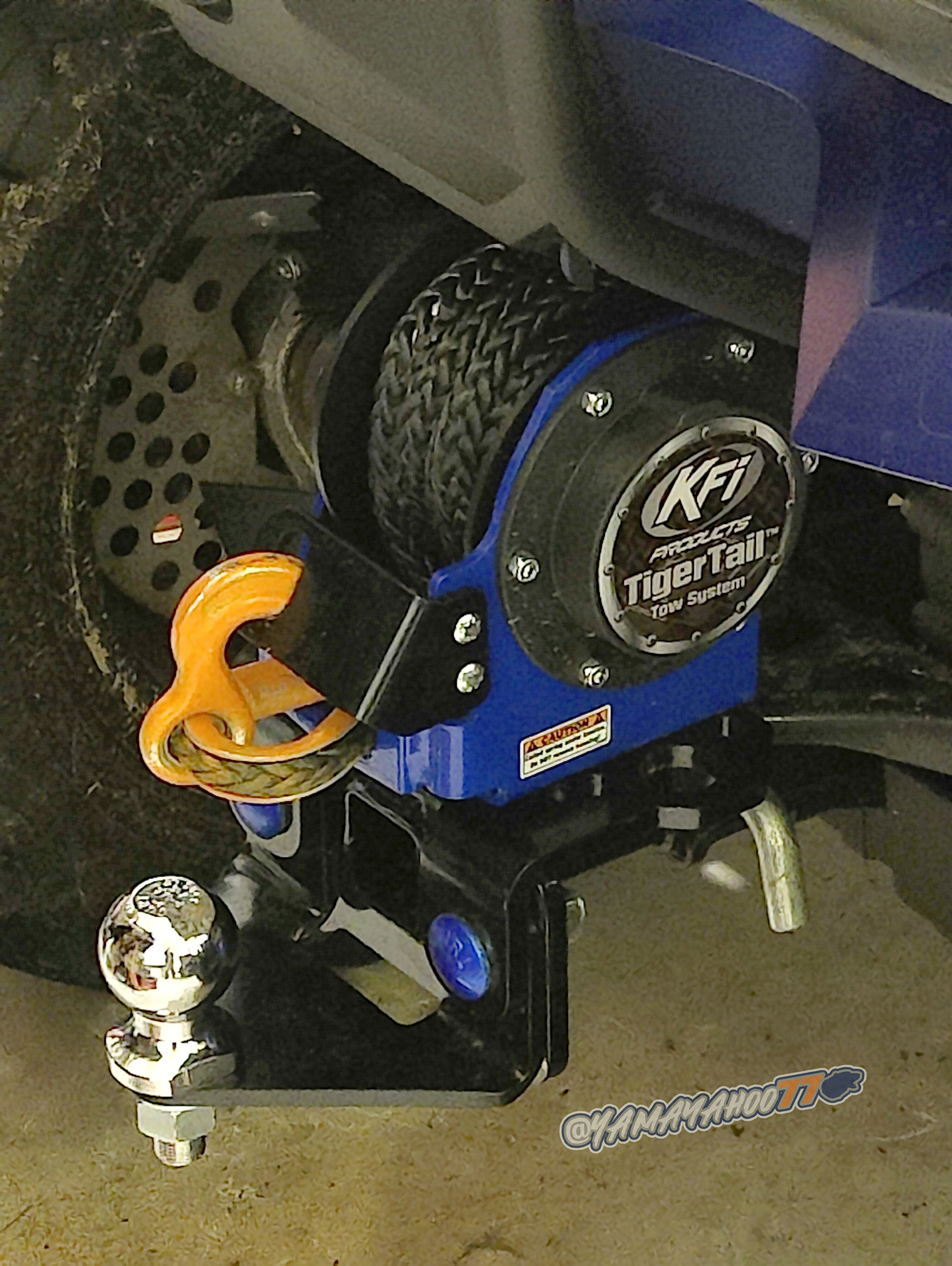 KFI Tiger Tail 2019 Yamaha Grizzly 700 Special Edition install before new hitch pin