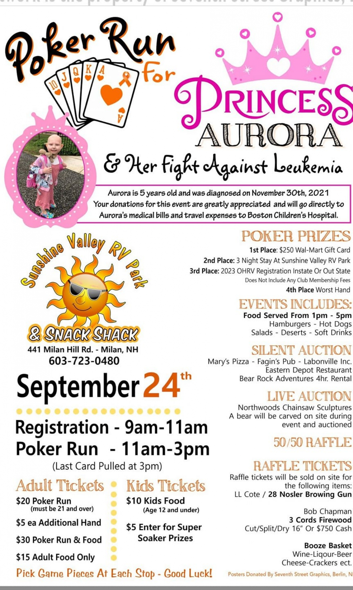 Poker Run for Princess Aurora